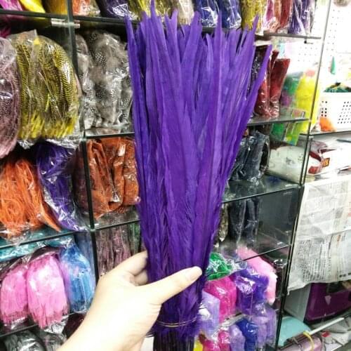 Wholesale 10 Pcs Purple Natural Pheasants Feathers 16-18inches/40-45cm DIY Stage Performances Decoration Clothing Accessories