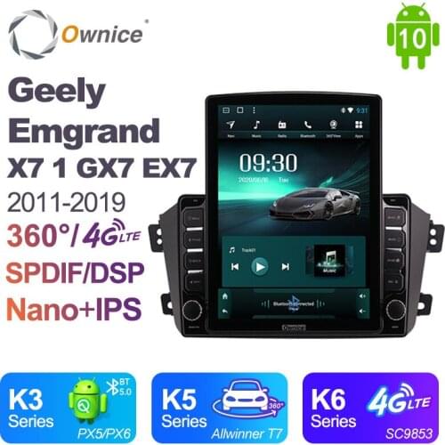 Ownice Android 10.0 For Geely Emgrand X7 1 GX7 EX7 2011 - 2019 Car Radio Auto GPS Map Navigation Wifi Bluetooth 5.0 DSP 4G LTE