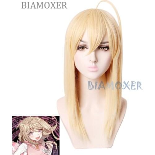 Danganronpa V3 Killing Harmony Pianist Akamatsu kaede Cosplay Wigs Long Golden Blonde Heat Resistant Cosplay Costume Wig