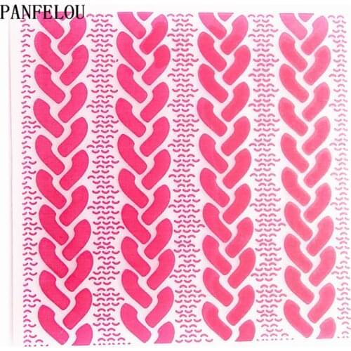 PANFELOU Romantic knot Embossing folders Plastic For Scrapbooking DIY Template Fondant Cake Photo Album Card Making