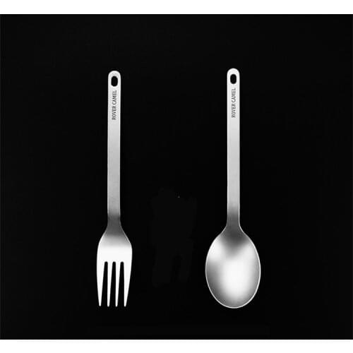 EDC Outdoor 304 Stainless Steel Ultralight Spoon Fork Sets Portable Light Weight Tableware Picnic Travel Camping Hiking Pocket