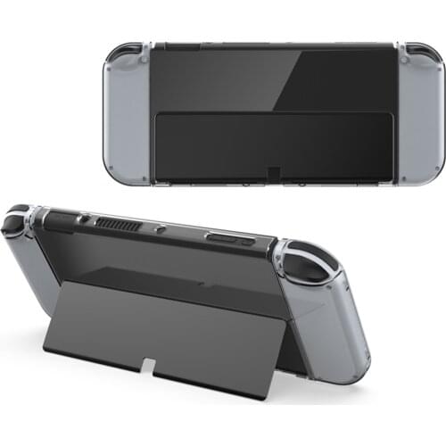 TPU Transparent Protective Case Crystal Shell Back Cover Frame Clear Protector for Nintendo Nintend Switch OLED Game Console