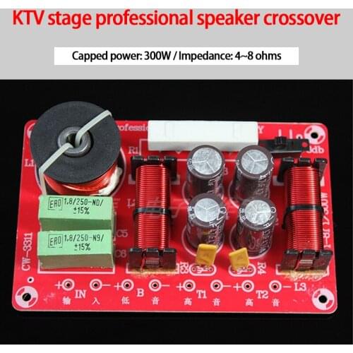 KYYSLB 300W 4~8 Ohm Card Package Box Frequency Divider Three-way Frequency Division KTV Stage Speaker Frequency Divider