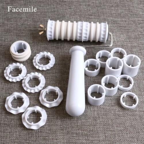 Fondant Ribbon Cutter Roller Embosser Cake Decorating Tools Cookie Moulds Mold Diy 02006 Gift