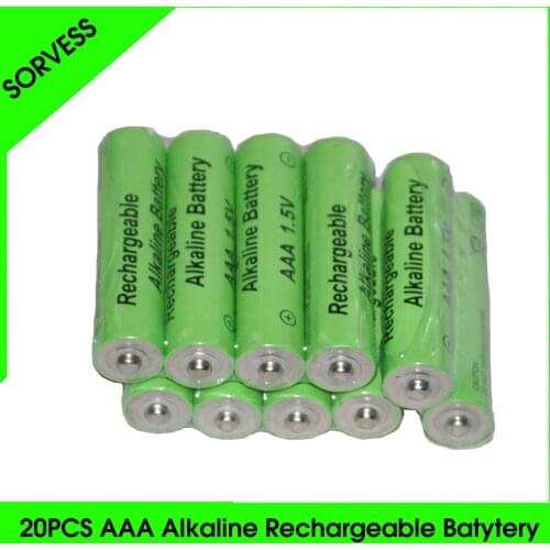 Sorvess 2-20pcs Alkaline 1.5v AAA Rechargeable Battery 10440 Cell 2000mah For Led Flashlight Toys Clock Camera Remote Control