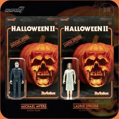 Super7 Halloween Ii Laurie Strode Michael Myers Hang Card Toy Action Figures Toys for Children Gift