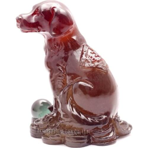 Yellow Dog,Lucky Charms,Chinese zodiac,Amazing present, Shenxiao,Allochroic Mascot,novel gifts,Tea pet, S1015Bg