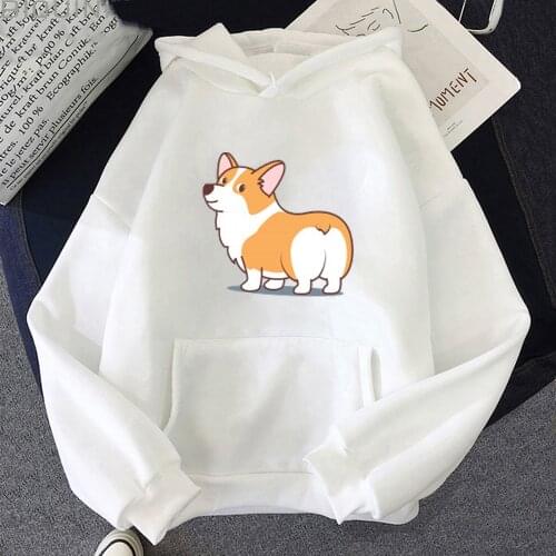 Funny Not Today Corgi Dog Creative Hoodies Man Women Unisex Long Sleeve Clothes Letter Printing Sweatshirt Teens