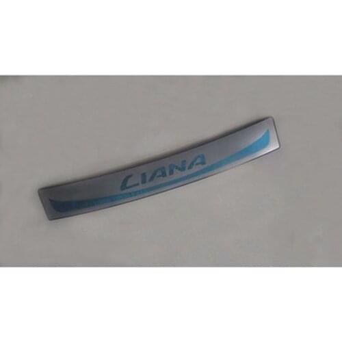 Stainless Steel Ultra-thin car Rear Bumper Protector Sill Trunk Tread Plate Trim for 2006-2013 Suzuki LIANA Car styling