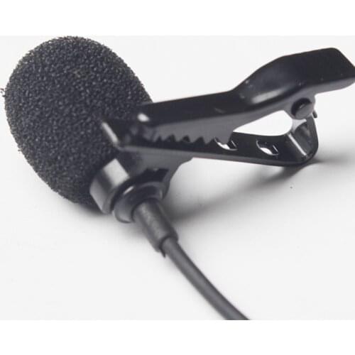 External 3.5mm Clip-on Lapel Lavalier Microphone For Smart Phone PC Laptop