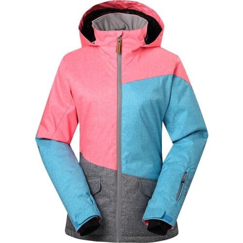 GSOU SNOW Womens Ski Suit Single Double Board Skiing Jacket Outdoor Winter Windproof Warm Waterproof Ski Coat For Women