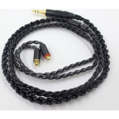 ZSFS Silver Plated earphone upgrade cable For Shure SE215 SE315 SE425 SE535 SE846 ue900 w40 w60 w80 earphone length:about 60cm