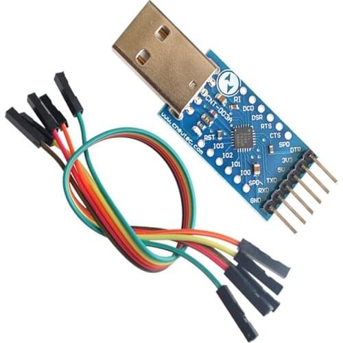 1PCS CP2104 USB 2.0 to TTL UART 6PIN Module Serial Converter CP2104 STC PRGMR With Dupont Cables Module