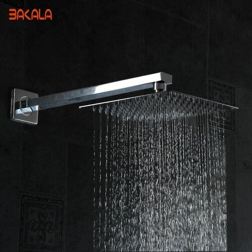 10" Stainless Steel Shower Head With Arm Wall Mounted Ultra thin Rain Shower Heads With Shower Arm free shipping CP-1010A