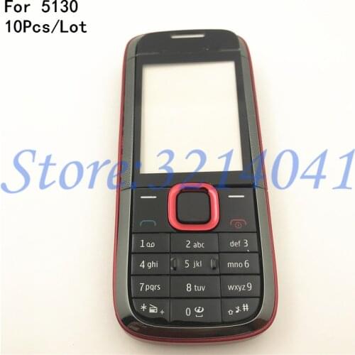 10Pcs/Lot Good quality For Nokia 5130 Full housing +battery Back cover +English Keypad With Logo