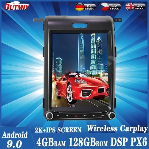 128GB Android 9.0 PX6 Tesla Vertical Screen Car GPS Navigation For Ford F150 For Ford Raptor 2009-2012 Multimedia Player Carplay