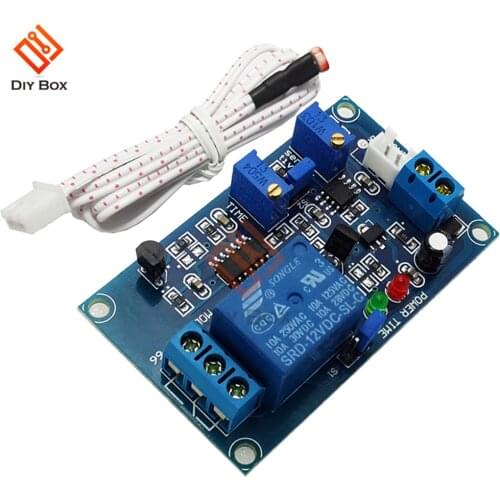 12V Photoresistor Relay Module Light Brightness Sensor Timer Detection Controller Switch On/Off With Wires for Car