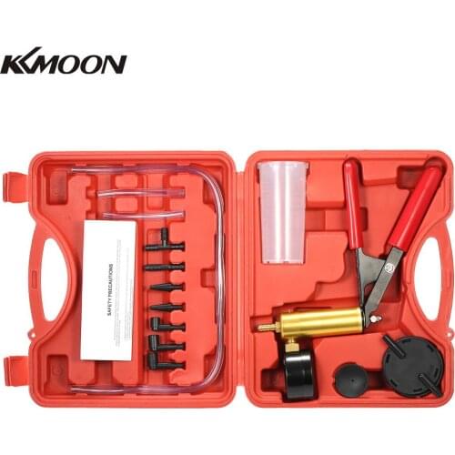 17pcs Car Auto Pressure Tester Auto Pressure Tester Vacuum Pump Brake Bleeder Tester Vacuum Bleed Test Kit Garage Tool