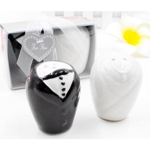 200 Sets=400Pcs Bride and Groom Salt and Pepper Shaker Set Wedding Favor Party Event free shipping SN786