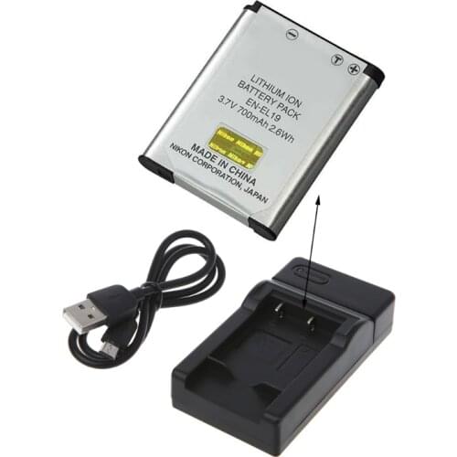 2021 New Battery Charger For Nikon EN-EL19 S2500 S2600 S3100 S3300 S4100 S3300 Battery