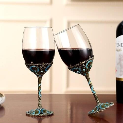 350ml Drinking glasses Wine Glasses goblet Metal Glass decanter Set Glasses of wine Separator Barware