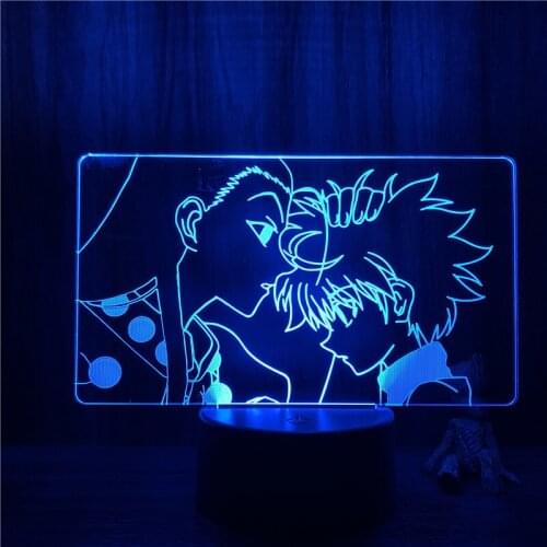 3D Lamp Anime Hunter X Hunter Killua Irumi Zorudikku LED NightLight Figure 7 Colors Touch Table Bedroom Decor Night Light Gift