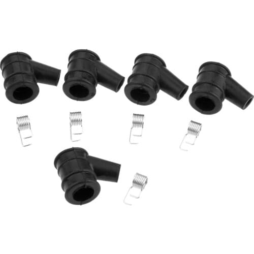 5 Sets Ignition Coil Cap And Spring 2 Stroke Garden Tool Parts for 4500 5200 5800 Chainsaw Spare Parts