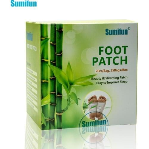 Sumifun 50pcs Patches+50pcs Adhesive Slimming Herbal Keeping Fit Health Care Detox Foot Patches Pads Cleaning Body Toxins K02401
