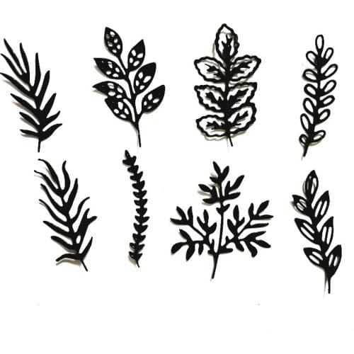 8 pcs set leaf leaves flower decoration Metal Cutting Dies DIY Scrapbook Paper Embossed Decorative Craft Die Cut handmade craft
