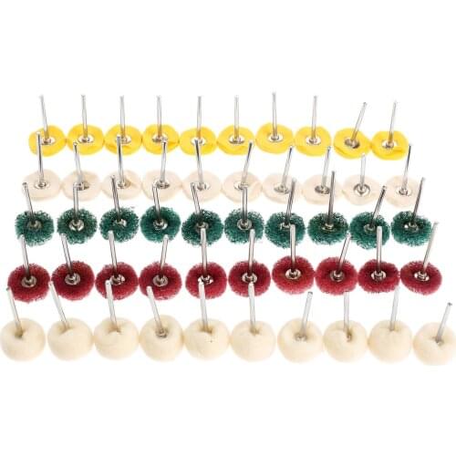 Dophee 50Pcs Dremel Accessories Cloth Wool Steel Abrasive Wheels Brushes Rotary Tools for Mini Drill Metal Buffing Polishing