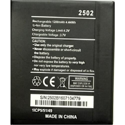 2502 Battery For WIKO 2502 SUNNY Mobile Phone battery Batteries