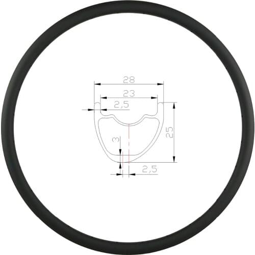 29er 27.5er 650B MTB XC 28mm hookless carbon rim asymmetric clincher tubeless 25mm deep UD 3K matte glossy 24 28 32 Holes wheel
