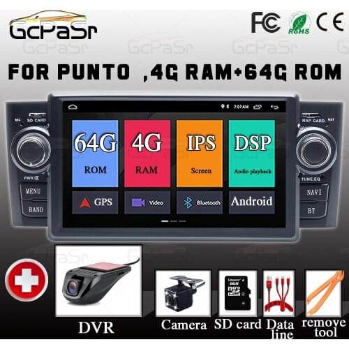 DSP 1Din 4GB Android Car Radio DVD reproductor Multimedia for Fiat Grande Punto Linea 2007-2012GPS navegación radio Estéreo