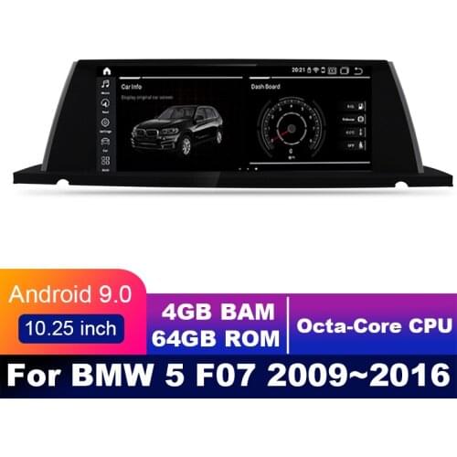 8 cores 4G+64G android 10.0 Car multimedia Player Navigation GPS radio For BMW 5 F07 2009~2016 Original 10.25" DSP carpl CIC NBT