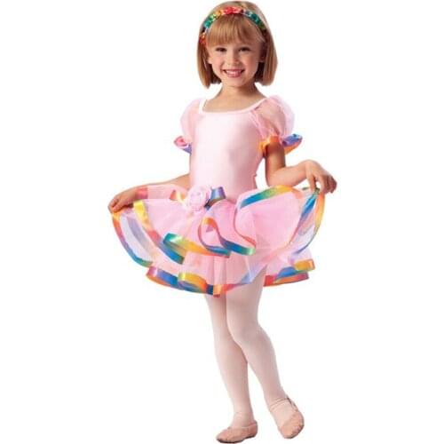 Girls Ballet Dance Dress Children Summer Stage Classical Ballet Tutu Suit Kids Dancing Performance Costumes Leotard Tutu D-0422