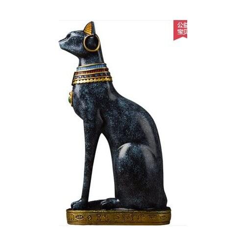 Egyptian feline display a Nordic living room study lovely long cat handicraft decoration housewarming gifts room statue
