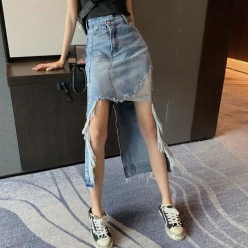GOOHOJIO Denim Skirts For Women