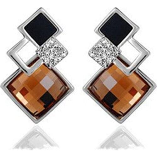 2021 Fashion Crystal Pendants Necklace Earrings Sets for Women Jewelry Set Bridal Wedding Earring Necklace Set