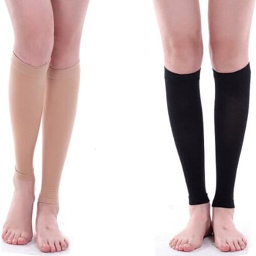 1 Pair Relieve Leg Calf Sleeve Varicose Vein Circulation Compression Elastic Stocking Leg Support For Women