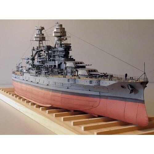 Scale 1:250 USS Arizona BB-39 Battleship DIY 75cm=30" Long Card Paper Model Kit Puzzles Handmade Toy DIY