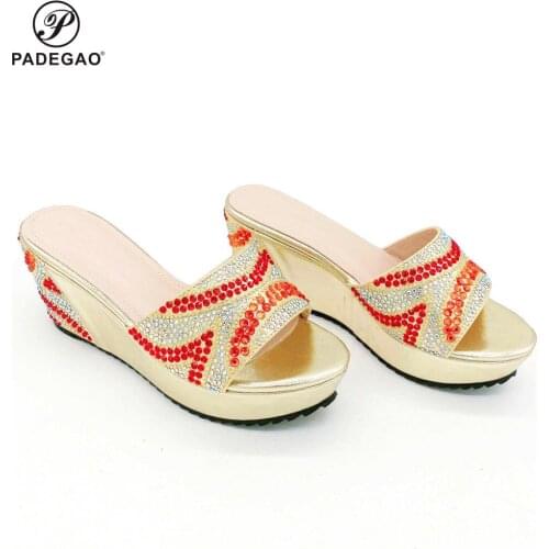 Fashion Gold Color Wedding Shoes for Women Women Shoes High Heels Lady Wedding Shoes Comfortable Light Nigerian Party Pumps
