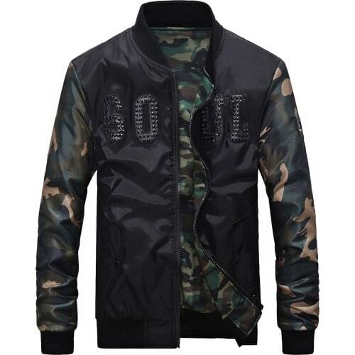Cotton-padded Clothes Male Camouflage Split Joint Thickening Keep Warm Loose Coat Men Clothing Autumn Mens Jacket Windbreakers