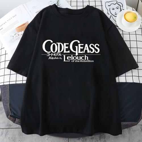 Anime Code Geass Short Sleeve T Shirt Harajuku Summer Short Sleeve Male T-shirt