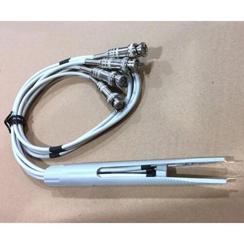 NEW 1 Set Kelvin Clip IC SMD Test Clip Probe for LCR Meter with 4 BNC Test Wires tester clip