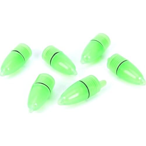 New 10Pcs/lot Luminous LED Feeder Fishing Green Signal Light Night Fishing Biting Ring Tool