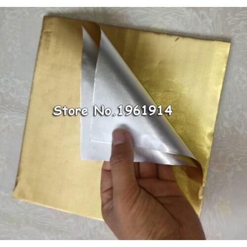 100 sheets 20*20cm Gold Aluminium Foil Wrapper Paper Wedding Chocolate Paper Candy Wrapping Paper Sheets Free Shipping