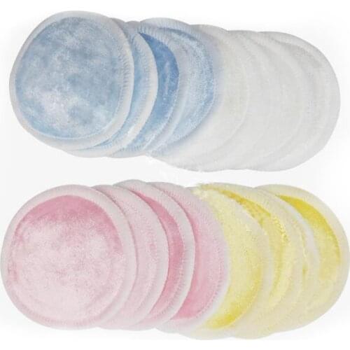 Very cheap Reusable Cotton Pads Make up Facial Remover Double layer Wipe Pads Nail Art Cleaning Pads Washable