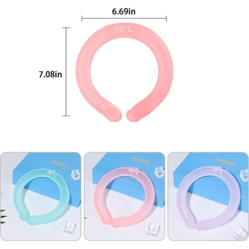 U7EF Neck Cooling Tube Summer Cooling Products Cooling Neck Wraps Hands Free Cold Gel Reusable Neck Cooler(3 colors Choose