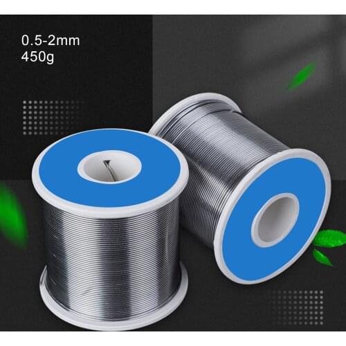 450g 0.5-2mm Tin Wire High Brightness Cleaning-free High Purity Reactive C-1 Soldering Tin Wire for Electronic Products