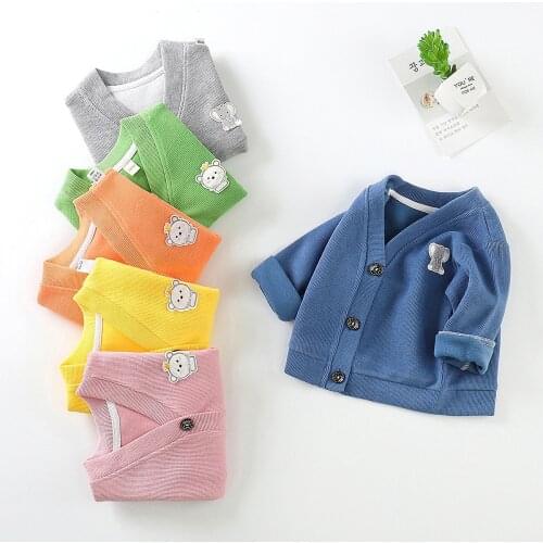 2021 Autumn Baby Long Sleeve Sweater Coats Newborn Infant Knitwear Jackets Kids Boys Girls Sweaters Cardigan Clothing